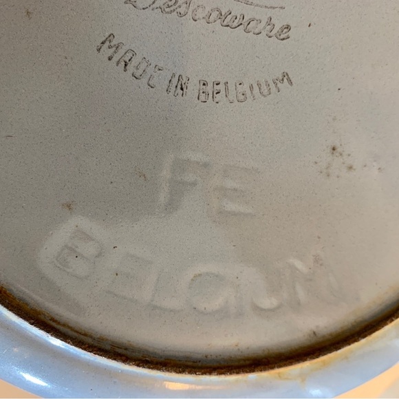 Vtg Descoware Enamel Cast Iron Sauce Pan Pot Belgium 1Qt  Robins Egg Blue - Picture 5 of 9